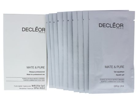 Decleor Mate & Pure Mask Vegetal Powder For Combination To Oily Skin by Decleor for Unisex - 10 Pc Kit 5 x 0.8oz Aquatic Gel, 5 x 0.16oz Vegetal Powder Online now