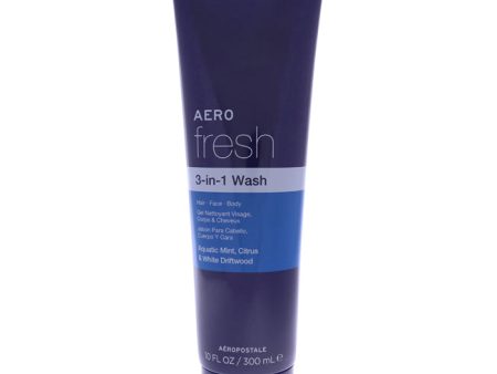 Aeropostale Aero Fresh 3-In-1 Wash by Aeropostale for Men - 10 oz Body Wash Supply