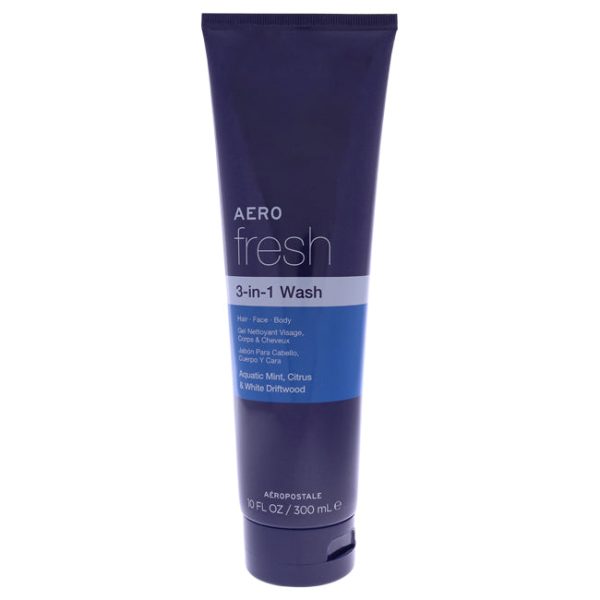 Aeropostale Aero Fresh 3-In-1 Wash by Aeropostale for Men - 10 oz Body Wash Supply