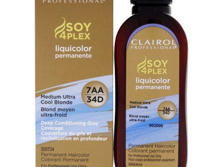 Clairol Professional Liquicolor Permanent Hair Color 34D - Medium Ultra Cool Blonde by Clairol for Unisex - 2 oz Hair Color Supply