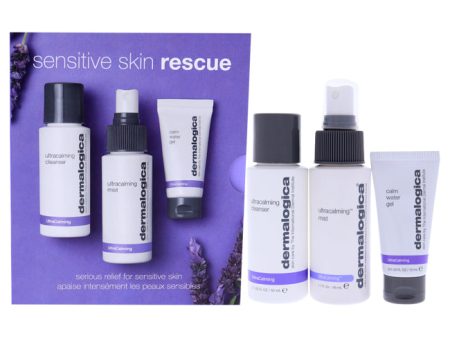 Dermalogica Sensitive Skin Rescue Kit by Dermalogica for Women - 3 Pc 1.7oz Ultracalming Cleanser, 1.7oz Ultracalming Mist, 05oz Calm Water Gel Fashion