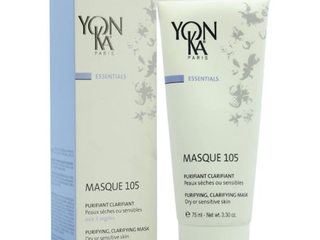 Yonka Masque 105 Purifying Clarifying Mask - Dry or Sensitive Skin by Yonka for Unisex - 3.3 oz Mask For Sale