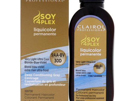 Clairol Professional Liquicolor Permanente Hair Color 30D - Very Light Ultra Cool - Blonde-Blue-Violet by Clairol for Unisex - 2 oz Hair Color Cheap