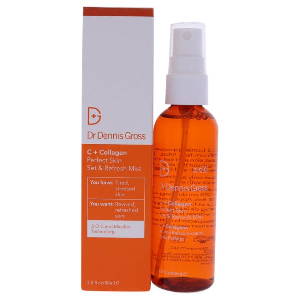 Dr. Dennis Gross C Plus Collagen Perfect Skin Set and Refresh Mist by Dr. Dennis Gross for Unisex - 3 oz Mist Online Sale