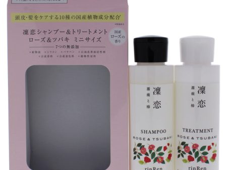 RinRen Rose and Tsubaki Duo by RinRen for Unisex - 2 Pc 3.4oz Shampoo, 3.4oz Treatment Supply