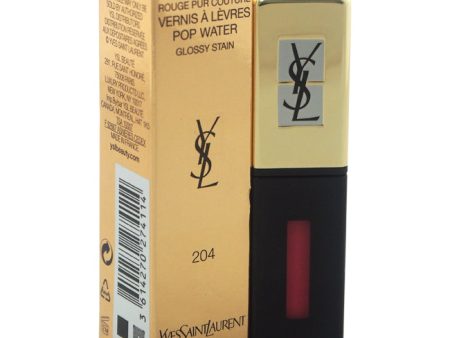 Yves Saint Laurent Rouge Pur Couture Vernis A Levres Pop Water - 204 Onde Rose by Yves Saint Laurent for Women - 0.2 oz Lip Gloss For Discount