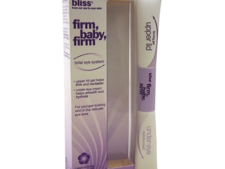 Bliss Firm Baby Firm Total Eye System by Bliss for Unisex - 2 X 0.25 oz Upper Lid Firming Gel, Under-Eye Hydrating Cream Online