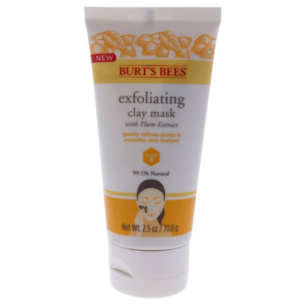 Burts Bees Exfoliating Clay Mask by Burts Bees for Unisex - 2.5 oz Mask Hot on Sale