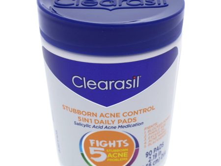 Clearasil Stubborn Acne Control 5-in-1 Daily Pads by Clearasil for Unisex - 90 Pc Pads Fashion