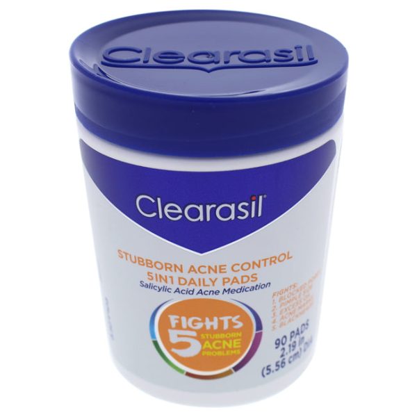 Clearasil Stubborn Acne Control 5-in-1 Daily Pads by Clearasil for Unisex - 90 Pc Pads Fashion