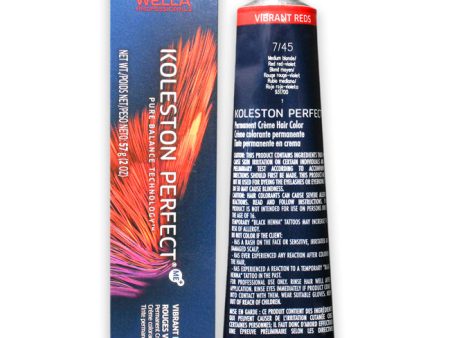 Wella Koleston Perfect Permanent Creme Haircolor - 7 45 Medium Blonde-Red Red Violet by Wella for Unisex - 2 oz Hair Color Hot on Sale