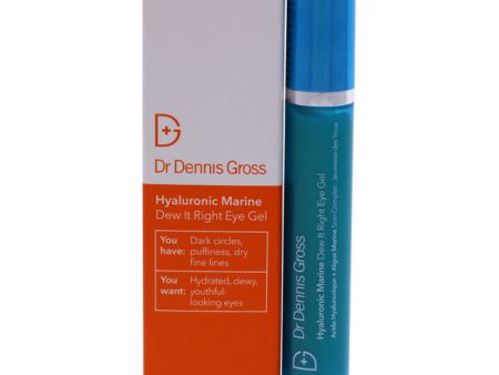 Dr. Dennis Gross Hyaluronic Marine Dew It Right Eye Gel by Dr. Dennis Gross for Unisex - 0.5 oz Gel For Sale