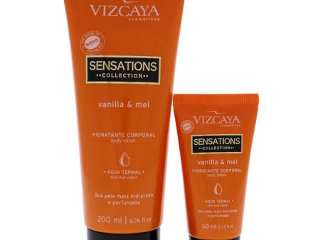 Vizcaya Sensations Colections Kit by Vizcaya for Unisex - 2 Pc Kit 6.76oz Vanilla and Honey, 1.7oz Vanilla and Honey For Discount