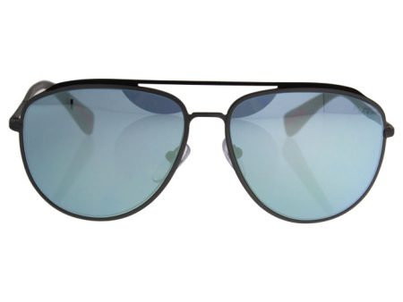 Prada Prada SPS 55R DG1-5K0 - Brown Lead Rubber Dark Brown Silver Polarized by Prada for Men - 59-14-140 mm Sunglasses Online Hot Sale