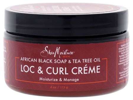 Shea Moisture African Black Soap and Tea Tree Oil Loc and Curl Creme by Shea Moisture for Men - 4 oz Cream Fashion