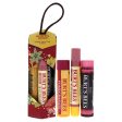 Burts Bees Mistletoe Kiss Kit by Burts Bees for Unisex - 3 Pc 0.15oz Pomegranate Moisturizing Lip Balm, 0.09oz Peony Lip Shimmer, 0.15oz Hibiscus Tinted Lip Balm Hot on Sale