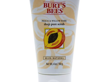 Burts Bees Peach & Willow Bark Deep Pore Scrub by Burts Bees for Women - 4 oz Scrub Sale