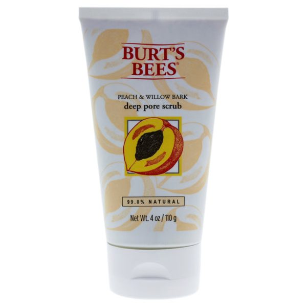 Burts Bees Peach & Willow Bark Deep Pore Scrub by Burts Bees for Women - 4 oz Scrub Sale