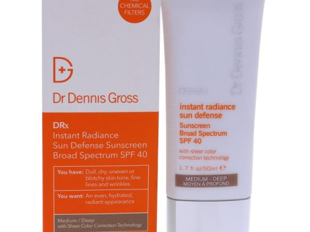 Dr. Dennis Gross Instant Radiance Sun Defense Broad Spectrum Spf 40 - Medium Deep by Dr. Dennis Gross for Unisex - 1.7 oz Cream Online now