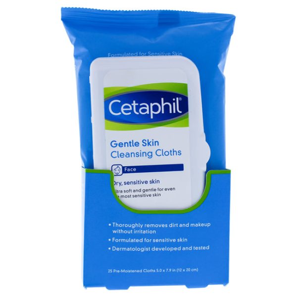 Cetaphil Gentle Skin Cleansing Cloths - Sensitive Skin by Cetaphil for Unisex - 25 Count Towelettes Fashion