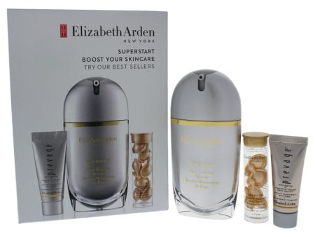 Elizabeth Arden Superstart Boost Your Skincare Set by Elizabeth Arden for Women - 3 Pc Set 1oz Superstart Skin Renewal Booster, 0.17oz Prevage Anti-Aging + Intensive Repair Daily Serum, 7caps Advanced Ceramide Capsules Daily Youth Restoring Serum on Sale