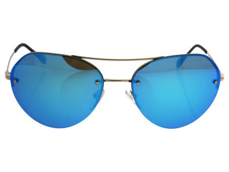 Prada Prada SPS 57R ZVN-5M2 - Pale Gold Light Green Blue by Prada for Men - 59-16-135 mm Sunglasses Hot on Sale