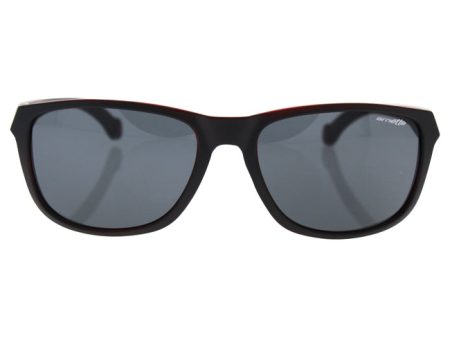 Arnette Arnette AN 4214 2312 87 Straight Cut - Matte Black On Opal Red Gray by Arnette for Men - 58-17-145 mm Sunglasses Online now