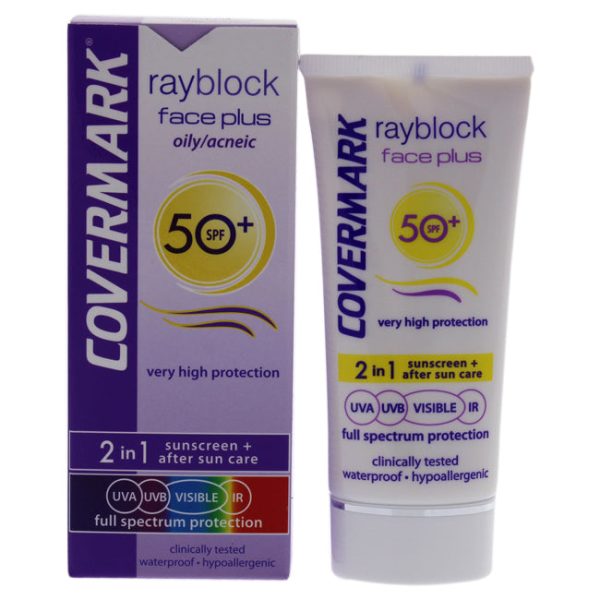 Covermark Rayblock Face Plus 2-in-1 Sunscreen Waterproof SPF50-Oily Skin by Covermark for Women - 1.69 oz Sunscreen For Cheap