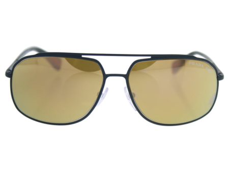 Prada Prada SPS 56R UFI-5N2 - Green Rubber Dark Brown Gold Polarized by Prada for Men - 60-14-140 mm Sunglasses Fashion