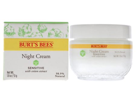 Burts Bees Sensitive Night Cream by Burts Bees for Unisex - 1.8 oz Cream For Sale