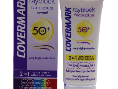 Covermark Rayblock Face Plus 2-in-1 Sunscreen Waterproof SPF50-Normal Skin by Covermark for Women - 1.69 oz Sunscreen on Sale