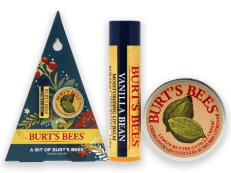 Burts Bees A Bit of Burts Bees Kit - Vanilla Bean by Burts Bees for Unisex - 2 Pc 0.15 oz Vanilla Bean Moisturizing Lip Balm, 0.3oz Lemon Butter Cuticle Cream Cheap