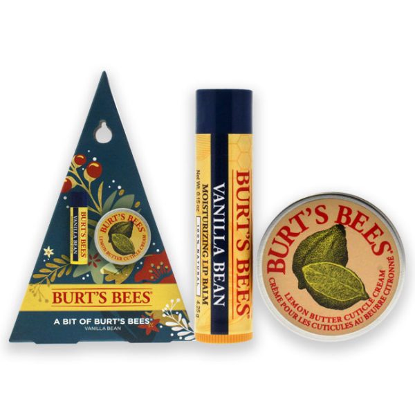 Burts Bees A Bit of Burts Bees Kit - Vanilla Bean by Burts Bees for Unisex - 2 Pc 0.15 oz Vanilla Bean Moisturizing Lip Balm, 0.3oz Lemon Butter Cuticle Cream Cheap