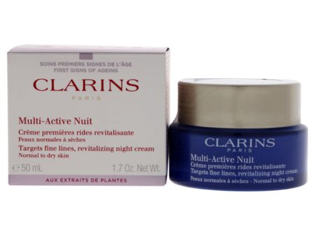 Clarins Multi-Active Night Cream - Normal to Dry Skin by Clarins for Unisex - 1.7 oz Cream Online Hot Sale