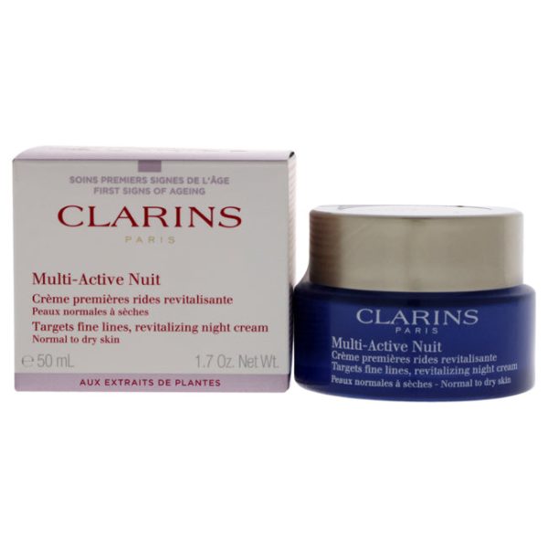 Clarins Multi-Active Night Cream - Normal to Dry Skin by Clarins for Unisex - 1.7 oz Cream Online Hot Sale