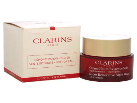 Clarins Super Restorative Night Wear All Skin Types by Clarins for Unisex - 1.7 oz Cream (Tester) Online now