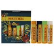 Burts Bees Beeswax Bounty Set - Assorted Mix by Burts Bees for Unisex - 4 x 0.15 oz Moisturizer Lip Balm Beeswax with Vitamin E and Peppermint, Vanilla Bean, Cucumber Mint, Coconut Pear Hot on Sale